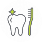 Icon of Tooth and Toothbrush