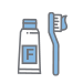 icon of toothpaste and toothbrush